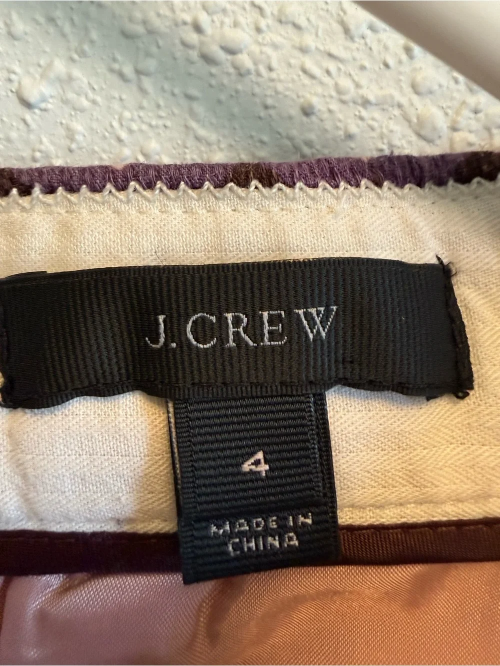 J. Crew Purple Multicolor Patterned High-Rise Shorts
